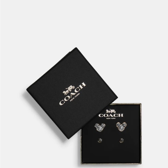 COACH- Disney Mickey Mouse X Keith Haring Stud Earrings Set - Picture 2 of 2